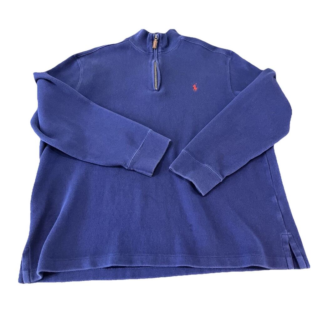 Vintage Polo Ralph Lauren Men's Quarter Zip Pullover Size XL Preppy
